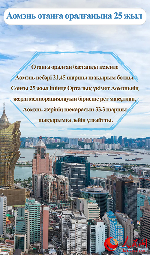 Аомэньнің отанға оралғаннан кейінгі 25 жылдағы жетістіктері туралы статистика