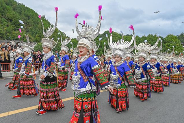 Гуйчжоу өлкесі Лэйшань ауданы тұрғындары «Мяо жаңа жылын» тойлады