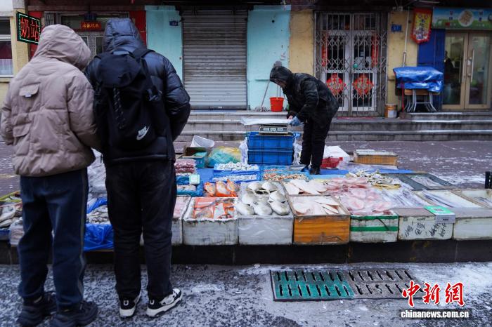 Хэйлунцзяндағы Харбин қаласы «табиғи тоңазытқышқа» айналып, көшелерде мұздатылған өнімдер сатыла бастады