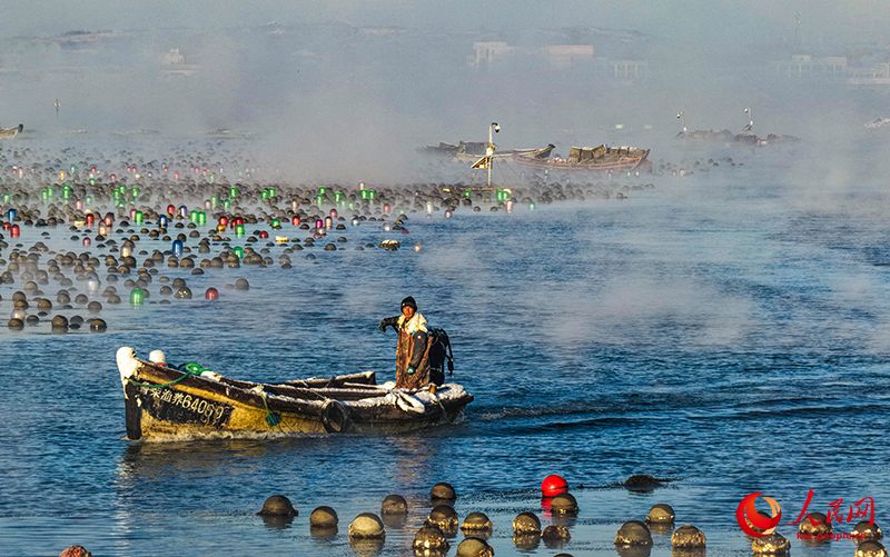 Шаньдун өлкесі Жунчэн қаласы Айлунь шығанағындағы «теңіз тұманы» құбылысы