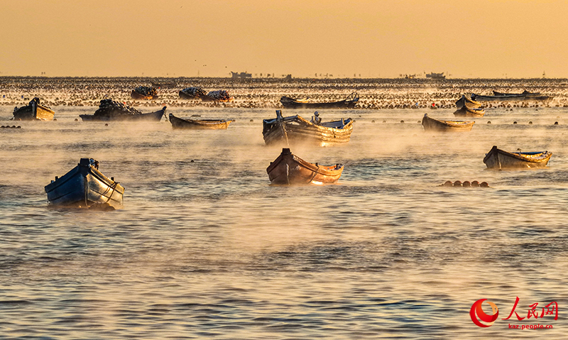Шаньдун өлкесі Жунчэн қаласы Айлунь шығанағындағы «теңіз тұманы» құбылысы
