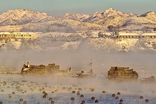 Шаньдун өлкесі Жунчэн қаласы Айлунь шығанағындағы «теңіз тұманы» құбылысы