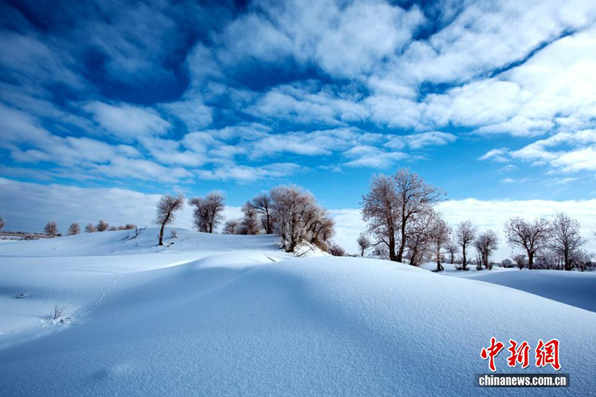 Қар астындағы Такламакан шөлі