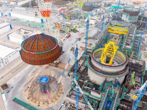Фуцзянь өлкесіндегі Чжанчжоу атом электр станциясының №3 блогының ішкі күмбезі сәтті орнатылды