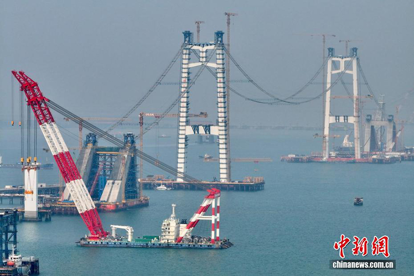 Сямэнь-Цзиньмэнь көпірі (Сямэнь учаскесі) жобасының құрылысы қарқынды жүріп жатыр