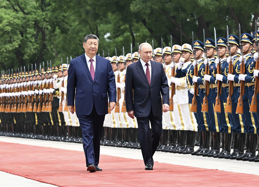 Си Цзиньпин Ресей Президенті Владимир Путинді қарсы алу рәсімін өткізді